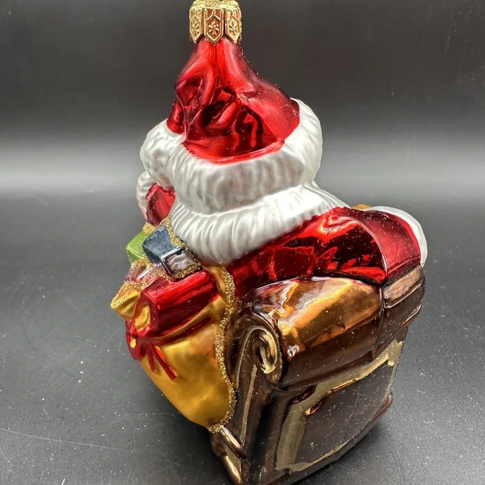 Kurt Adler Polonaise Santa On‎ Goose Sled GP479 Christmas Ornament 5.5